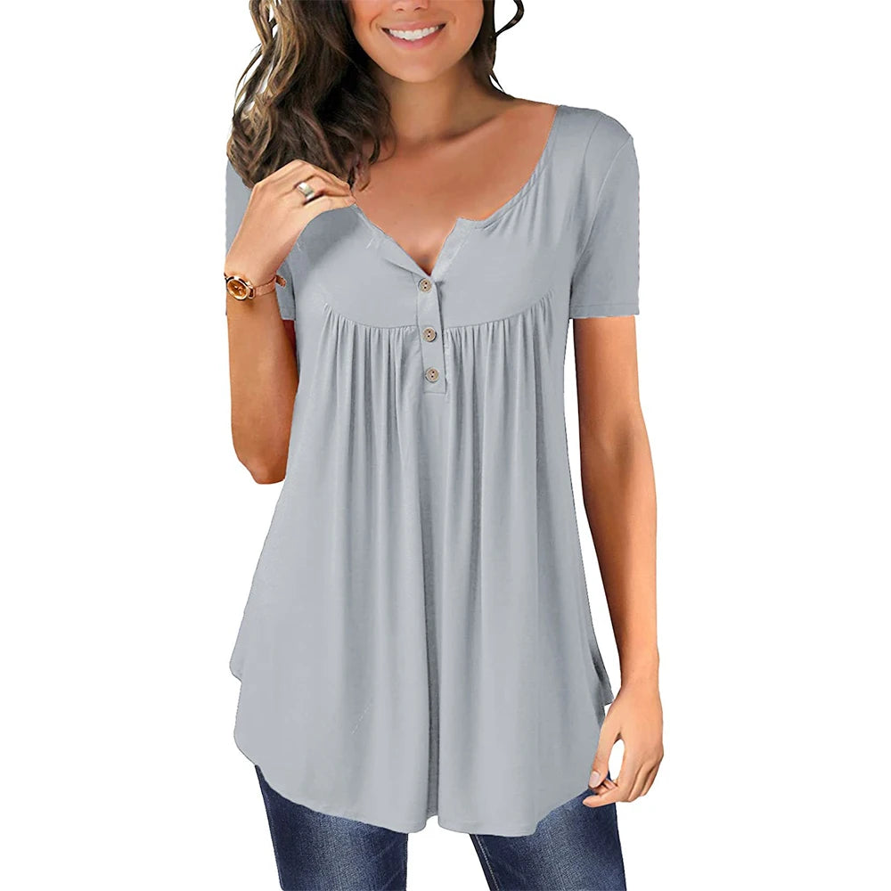 L XL Short Sleeve T-shirt Tops for Women Clothing 2024 Summer Solid Tee Fashion Black Casual Pullover Femal Korean Blouse Shirt