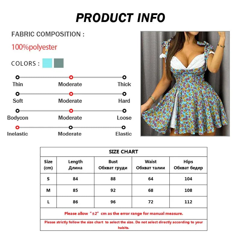 Elegant Blue Print Mini Dress